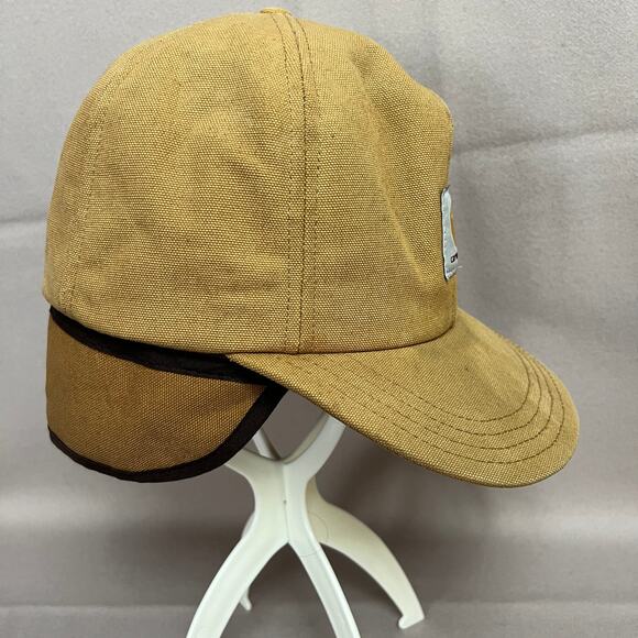 Vintage Carhartt USA Made Insulated Earflap Hat L Brown Duck Canvas Workwear - Picture 4 of 10